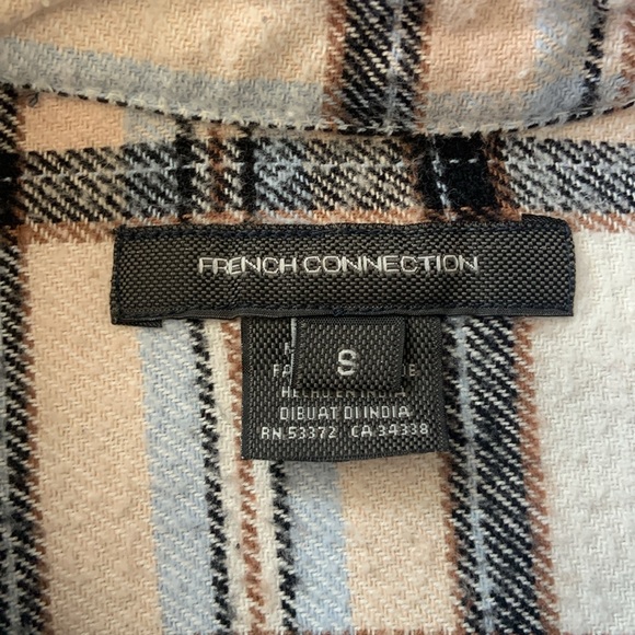 FRENCH CONNECTION SIZE S Drop Shoulder Flannel Button-up - Picture 7 of 9